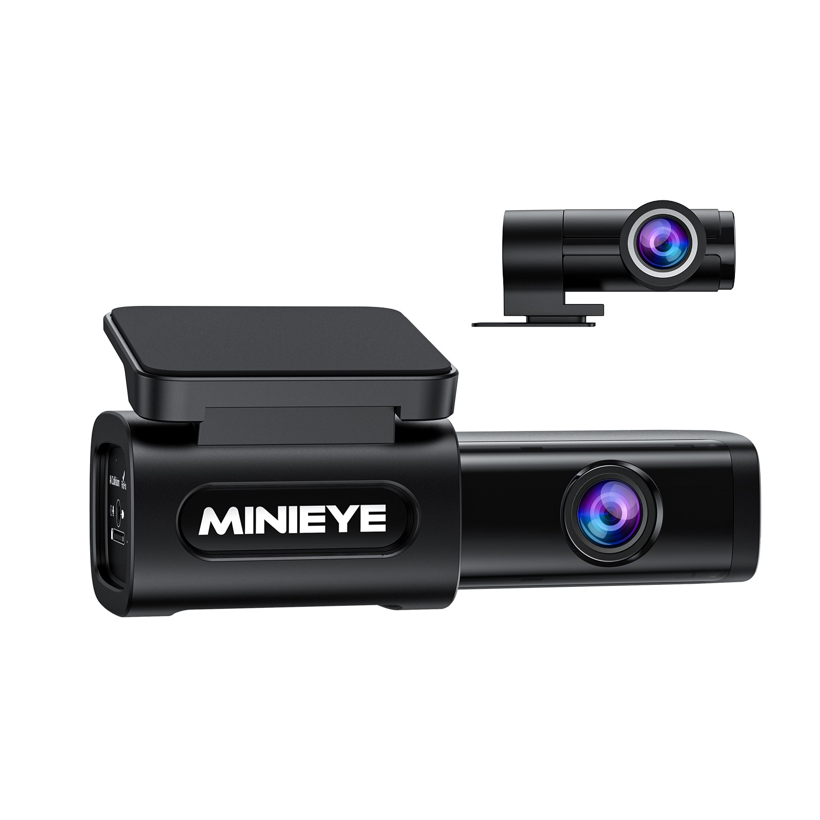 MINIEYE 4K Mini Dash Cam with ADAS, Front ＆ Rear Dash Cameras, 170° Wide  Angle, WDR, Night Vision,APP OTA Update